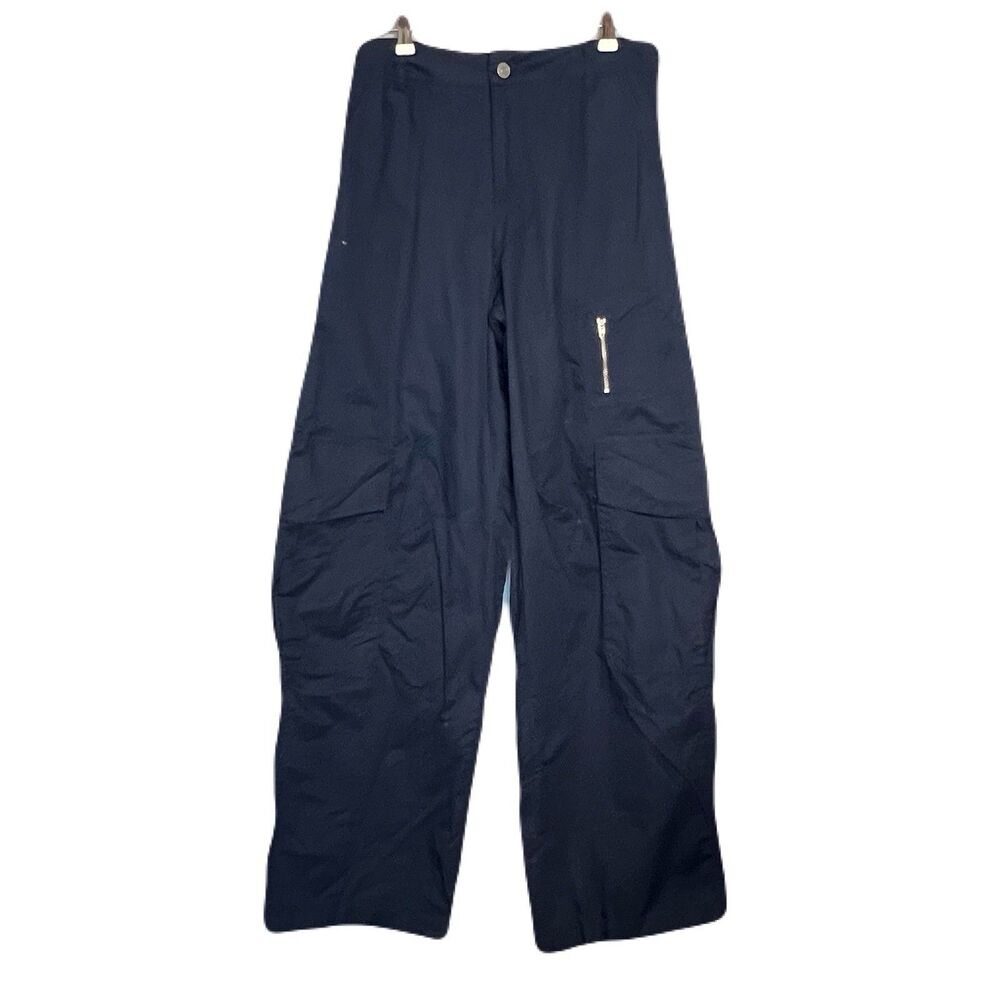 LOS ANGELES SIXTY SIX Pants Womens 5 Navy Wide Leg Cargo Baggy Utility Grunge‎